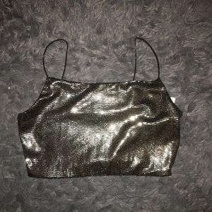 NWT Sparkly Cami Crop Top Medium